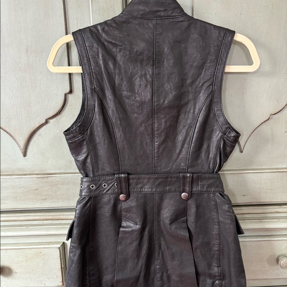 NWOT! Rachel Zoe black leather vest! New w/o tags - Picture 4 of 5